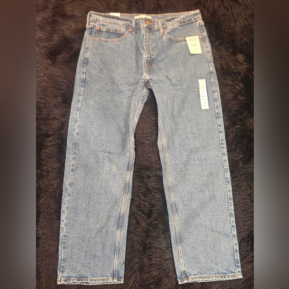Signature by Levi Strauss Light Blue Men's Straight Jeans